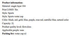 Stainless Steel Protein Powder Shaker