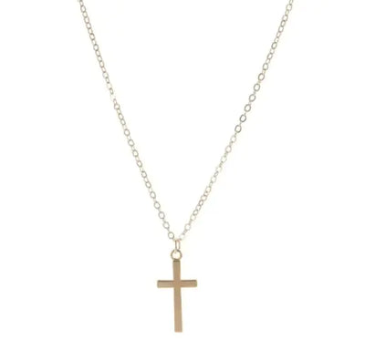 Cross Gold and Silver Pendant Necklace