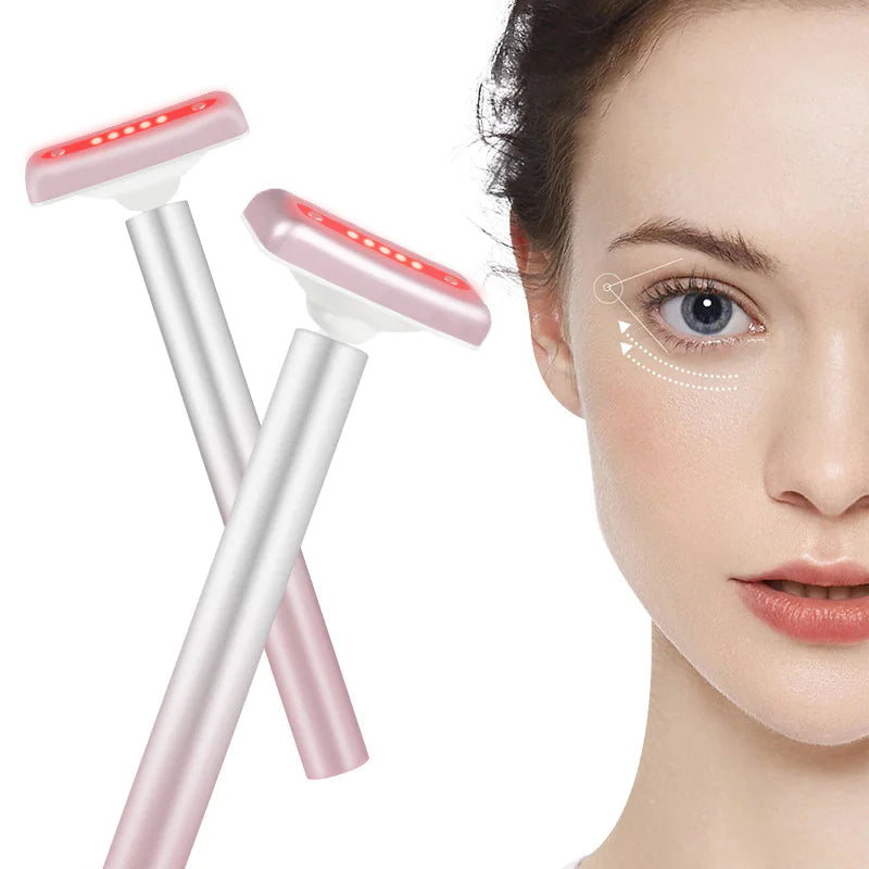 4-in-1 LED Facial Wand with EMS & Red Light Therapy