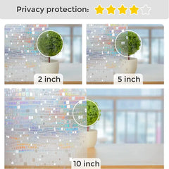Holographic Window Privacy Film - Crocodile Grain Design