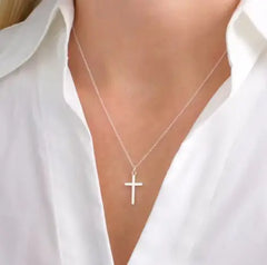 Cross Gold and Silver Pendant Necklace